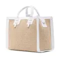 Casadei Beaurivage straw tote bag - Neutrals