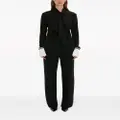 Victoria Beckham pleat-detail silk blouse - Black