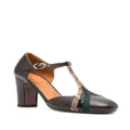 Chie Mihara 85mm round-toe leather pumps - Brown