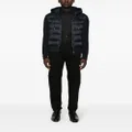 TOM FORD hooded knit-panelled puff jacket - Blue
