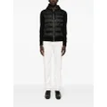 TOM FORD hooded knit-panelled puffer jacket - Black