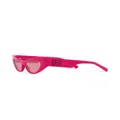Dolce & Gabbana Eyewear logo-plaque butterfly-frame sunglasses - Pink