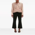 Victoria Beckham wrap-front lurex blouse - Pink