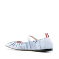 Thom Browne gathered cotton ballerina shoes - Blue
