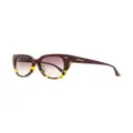 Longines butterfly-frame gradient-lenses sunglasses - Red