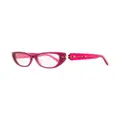 Swarovski 5476 logo-engraved cat-eye glasses - Pink