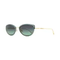 Longines butterfly-frame gradient-lenses sunglasses - Blue