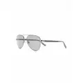 Montblanc pilot-frame sunglasses - Black