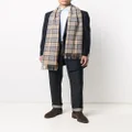 Barbour check-print fringed-edge scarf - Brown