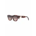 Lanvin tortoiseshell-effect logo-plaque sunglasses - Brown