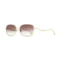 Jimmy Choo Eyewear Mamie oversize-frame sunglasses - Gold