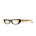 Swarovski 5476 rectangle-frame crystal glasses - Brown