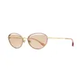 Jimmy Choo Eyewear Malya cut-out sunglasses - Neutrals