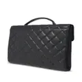 CHANEL Pre-Owned 1995 diamond-quilted briefcase - Black
