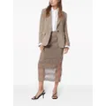 Brunello Cucinelli high-waist silk skirt - Neutrals