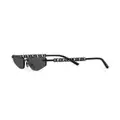 Dolce & Gabbana Eyewear logo-plaque cat eye-frame sunglasses - Black
