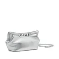 Alexander McQueen mini The Peak clutch bag - Silver