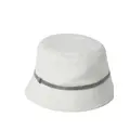 Brunello Cucinelli bead-embellished cotton blend bucket hat - White