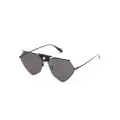 Alexander McQueen Top Piercing geometric-frame sunglasses - Black