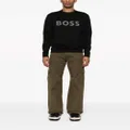 BOSS logo-rubberised jersey sweatshirt - Black