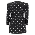 L'Agence Clarice heart-motif minidress - Black