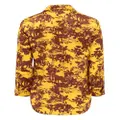 L'Agence Dani graphic-print silk shirt - Yellow