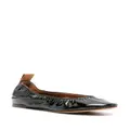 Lanvin patent leather ballerina shoes - Black
