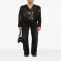 ISABEL MARANT leather biker jacket - Black