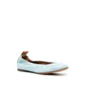 Lanvin patent leather ballerina shoes - Blue