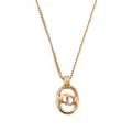Christian Dior Pre-Owned oval CD pendant necklace - Gold