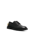 Moschino logo-lettering leather oxfords - Black