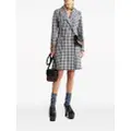 ETRO gingham-print double-breasted coat - Blue