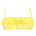Moschino logo-appliqué elasticated mesh bra - Yellow