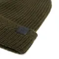 TOM FORD logo-patch ribbed beanie - Green