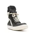 Rick Owens Geobasket high-top leather sneakers - Black