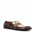 Marni monogram-knit loafers - Brown