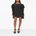 Nina Ricci polka dot-print silk minidress - Black