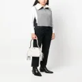 Maje mini Miss M crackle leather shoulder bag - White