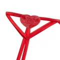 Fleur Du Mal Queen of Hearts silk-satin garter belt - Red
