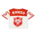 Kenzo Kids logo-print cotton polo shirt - White