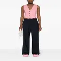 MSGM cropped textured waistcoat - Pink