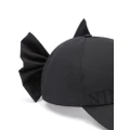 Nina Ricci bow-detail taffeta baseball cap - Black