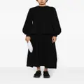 Yohji Yamamoto high-waisted pleat-detail midi skirt - Black