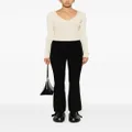 Theory pleat-detail flared trousers - Black