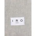 IRO logo-patch fringed edge scarf - Grey