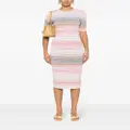Missoni stripe-pattern midi pencil skirt - Pink