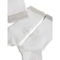 Brunello Cucinelli Kids logo-intarsia ribbed socks (set of three) - White