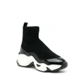 Emporio Armani chunky-sole sock sneakers - Black