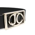 Just Cavalli logo-buckle leather belt - Black