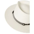 Brunello Cucinelli interwoven-straw fedora hat - White